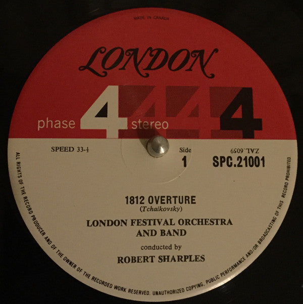 Pyotr Ilyich Tchaikovsky - London Festival Orchestra, Bob Sharples : Tchaikovsky: "1812" Overture, Op. 49 / The Nutcracker Suite, Op. 71a (LP)