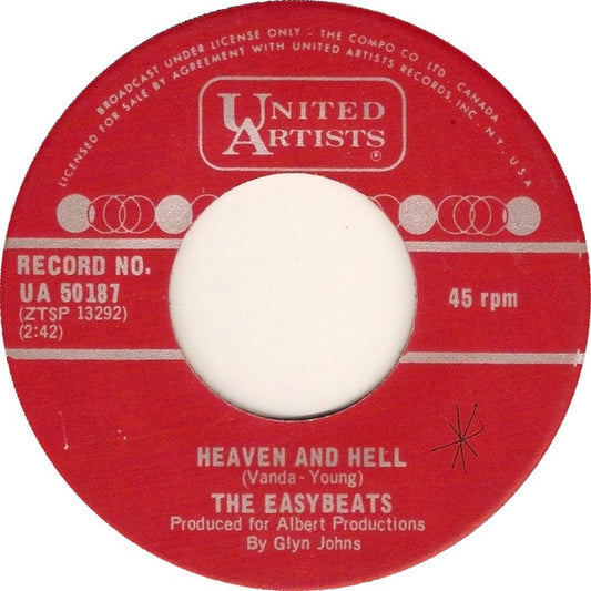 The Easybeats : Heaven And Hell (7", Single)