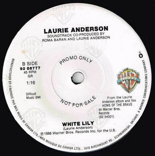 Laurie Anderson : Language Is A Virus From Outer Space (7", Single)