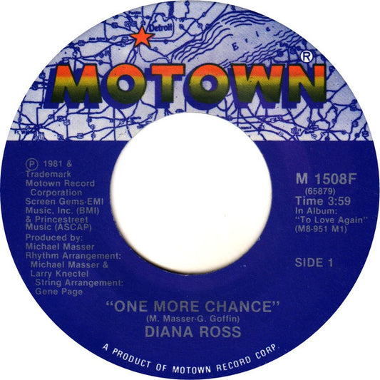 Diana Ross : One More Chance (7", Single)