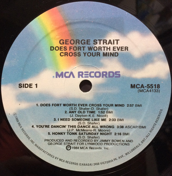 George Strait : Does Fort Worth Ever Cross Your Mind (LP, Album)