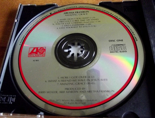Aretha Franklin With James Cleveland* & The Southern California Community Choir : Amazing Grace (2xCD, Album, Club, RE)