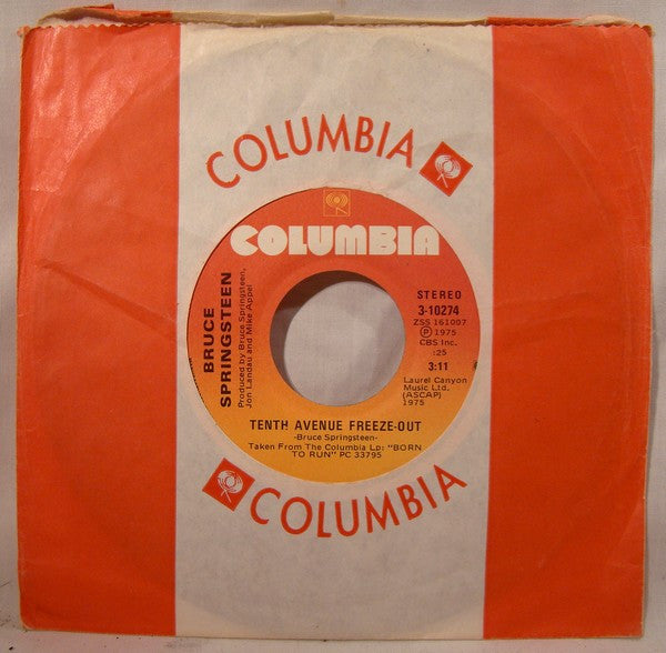 Bruce Springsteen : Tenth Avenue Freeze-Out (7", Single)