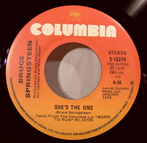 Bruce Springsteen : Tenth Avenue Freeze-Out (7", Single)