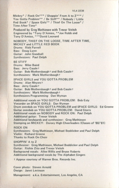 Toni Basil : Word Of Mouth (Cass, Album, Dol)