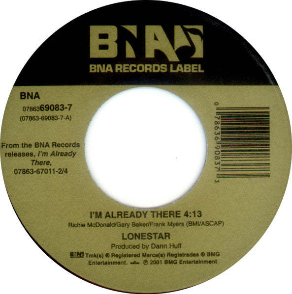 Lonestar (3) : I'm Already There (7")