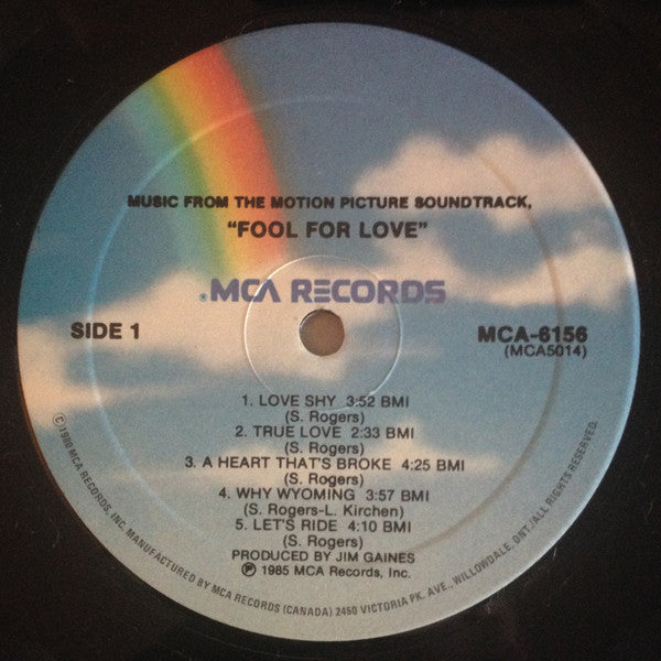 Jim Gaines And Sandy Rogers : Fool For Love: Music From The Motion Picture Soundtrack (LP)