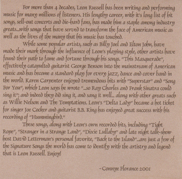 Leon Russell : Signature Songs (CD, Album)