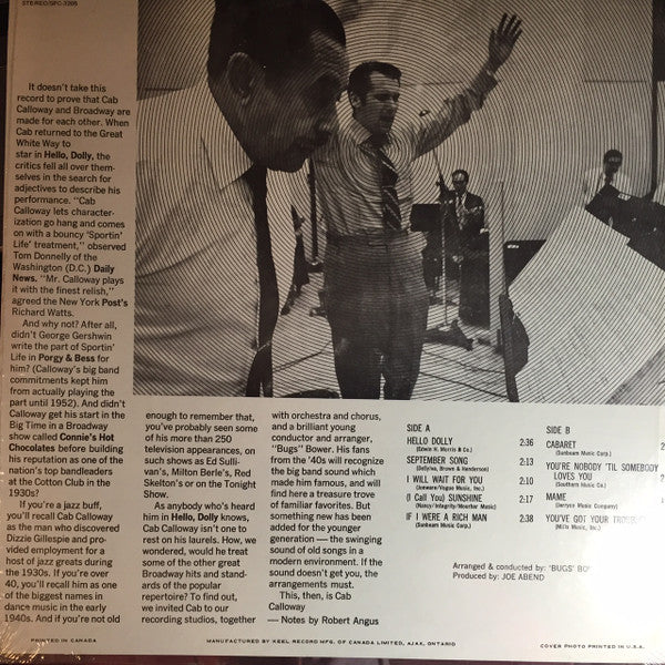 Cab Calloway : Hello Dolly, This Is Cab! (LP, Album, Comp)