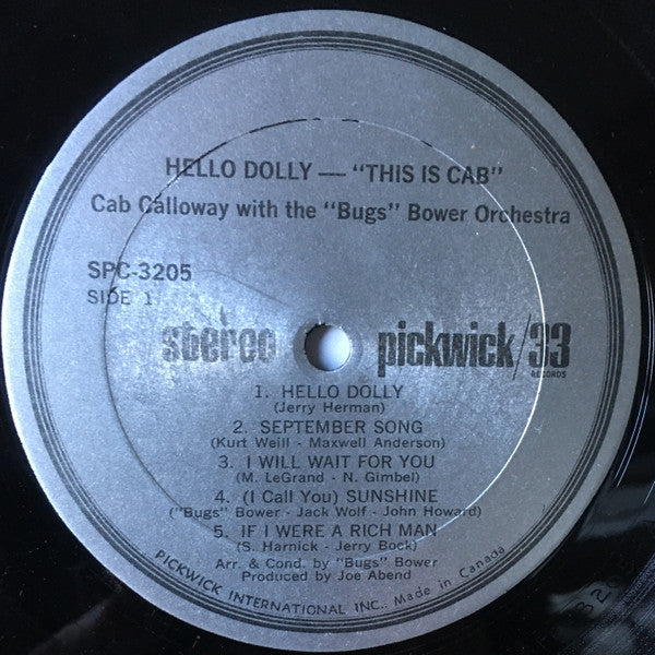 Cab Calloway : Hello Dolly, This Is Cab! (LP, Album, Comp)