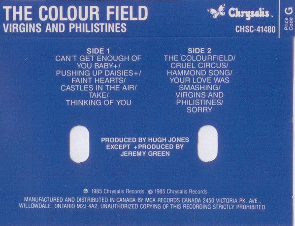 The Colour Field* : Virgins And Philistines (Cass, Album, Dol)
