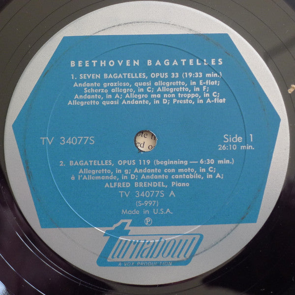 Beethoven*, Alfred Brendel : Bagatelles Op. 33 · Op. 119 · Op. 126 (LP)