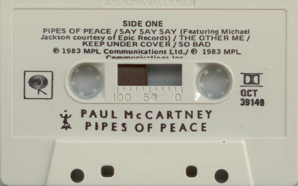 Paul McCartney : Pipes Of Peace (Cass, Album, Dol)
