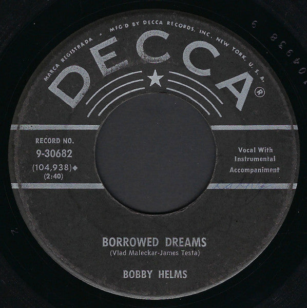 Bobby Helms : Schoolboy Crush (7", Single)