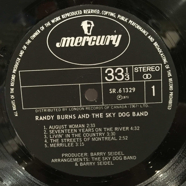 Randy Burns (2) And The Sky Dog Band : Randy Burns And The Sky Dog Band (LP, Album)