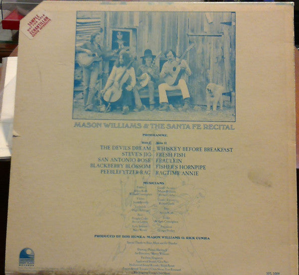 Mason Williams And The Santa Fe Recital : Fresh Fish (LP)