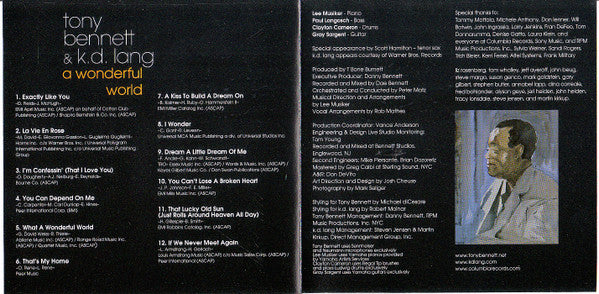 Tony Bennett & k.d. lang : A Wonderful World (CD, Album)