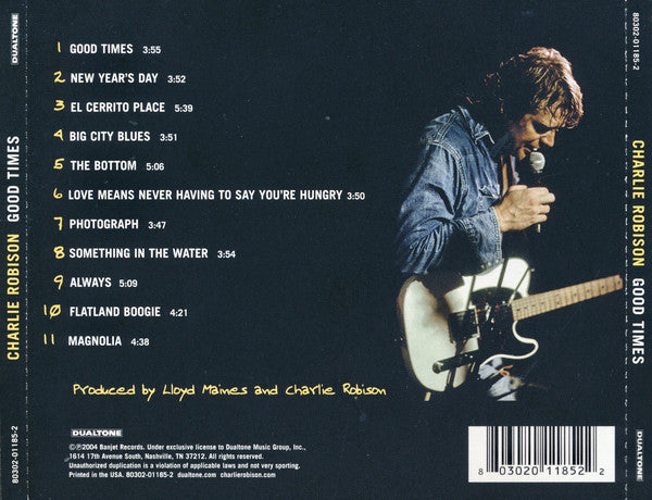Charlie Robison : Good Times (CD)