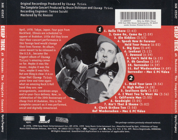Cheap Trick : At Budokan: The Complete Concert (2xCD, Album, Club, Enh, RM)