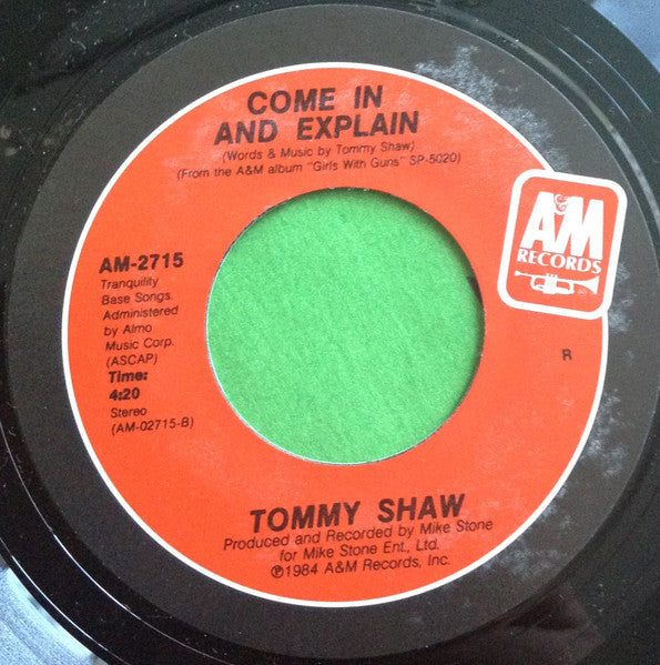 Tommy Shaw : Free To Love You (7", Single)