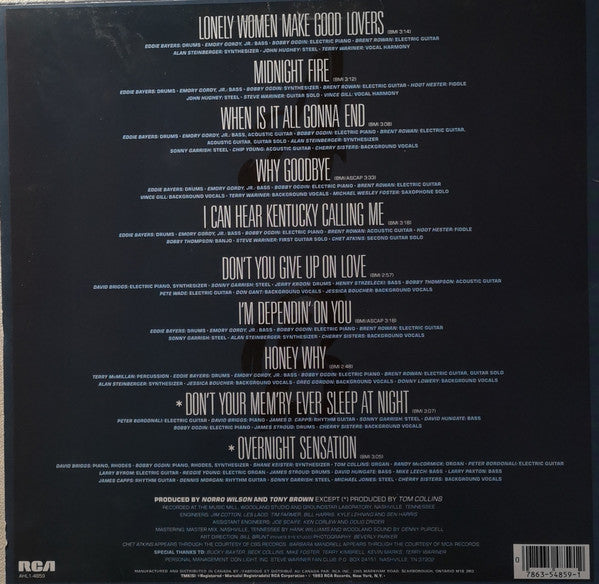 Steve Wariner : Midnight Fire  (LP)