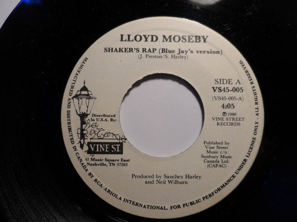 Lloyd Moseby : Shaker's Rap (7")