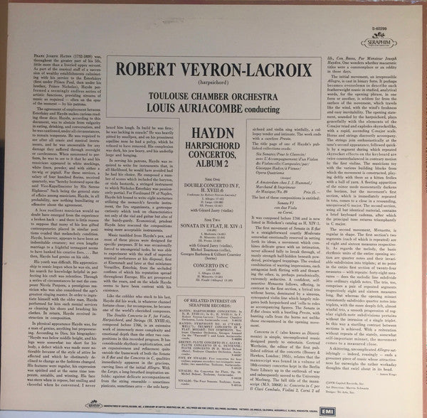 Haydn*, Robert Veyron-Lacroix, Toulouse Chamber Orchestra* : Harpsichord Concertos, Album 2 (LP, Album)