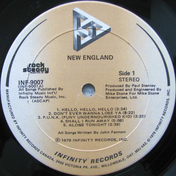 New England : New England (LP, Album)