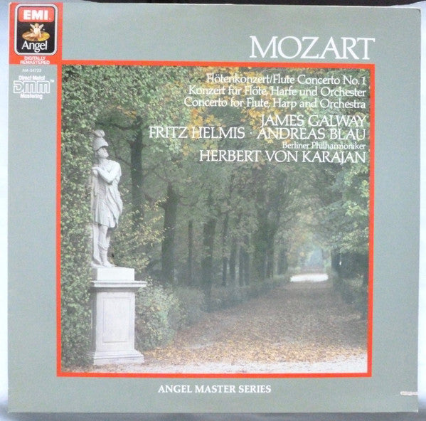 Wolfgang Amadeus Mozart - Herbert Von Karajan, Berliner Philharmoniker, Andreas Blau, James Galway, Fritz Helmis : Karajan Conducts Mozart Concertos (LP, Album, RE)