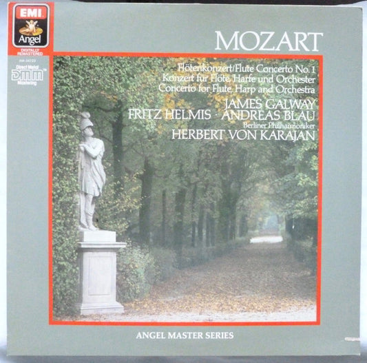 Wolfgang Amadeus Mozart - Herbert Von Karajan, Berliner Philharmoniker, Andreas Blau, James Galway, Fritz Helmis : Karajan Conducts Mozart Concertos (LP, Album, RE)