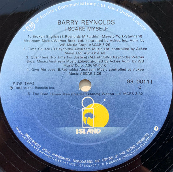 Barry Reynolds : I Scare Myself (LP, Album)