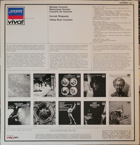 Various : Warsaw Concerto / Cornish Rhapsody / Yellow River Concerto (LP, Comp)