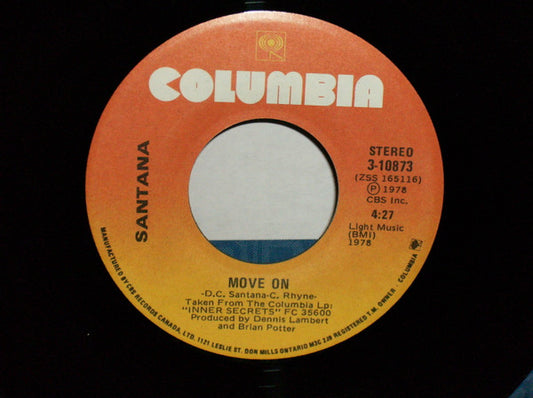 Santana : Move On / Stormy (7", Single)