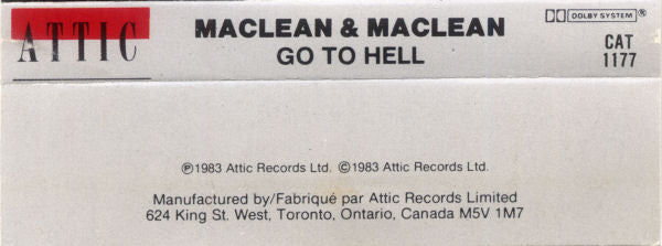 Maclean And Maclean : Go To Hell (Cass, Album, Dol)