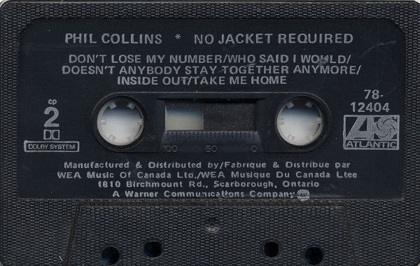 Phil Collins : No Jacket Required (Cass, Album, CP,)