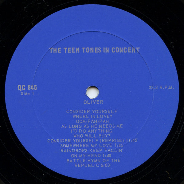 The Medicine Hat Teen Tones : The Teen Tones In Concert (LP, Album)