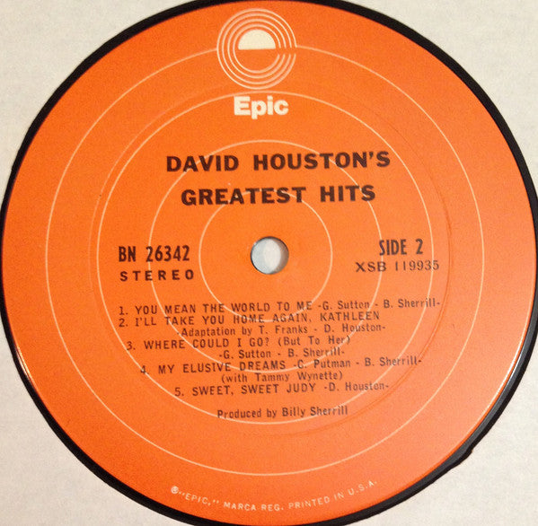 David Houston : David Houston's Greatest Hits (LP, Comp, RE)