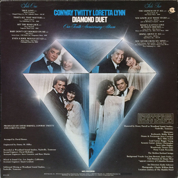 Conway Twitty & Loretta Lynn : Diamond Duet (LP, Album)