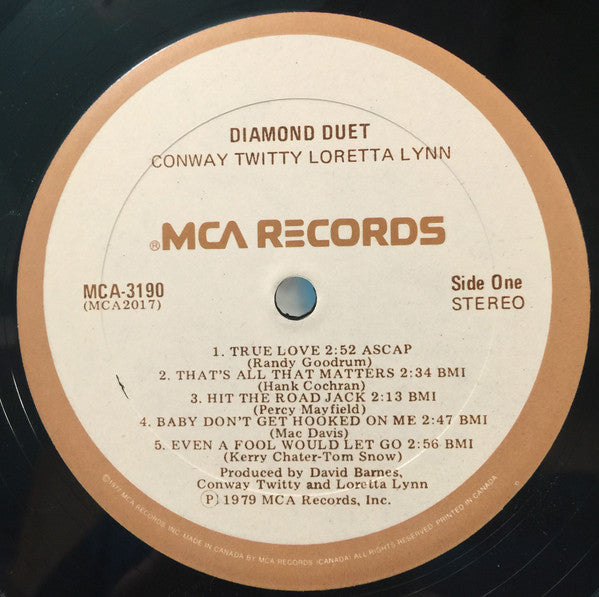 Conway Twitty & Loretta Lynn : Diamond Duet (LP, Album)