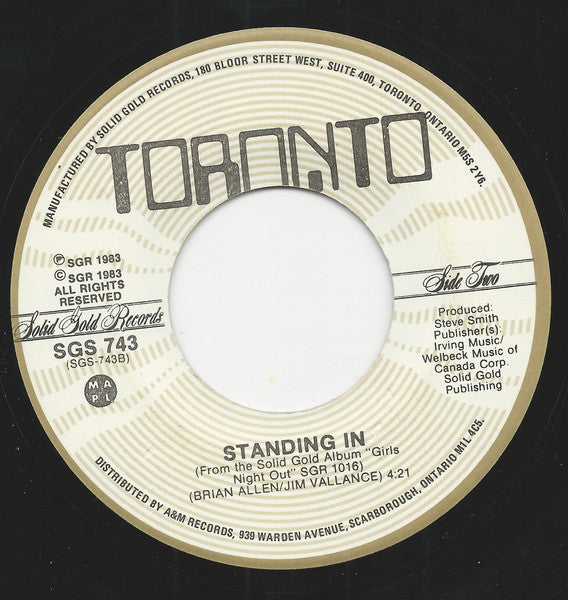 Toronto (4) : Ready To Make Up / Standing In (7", Single)