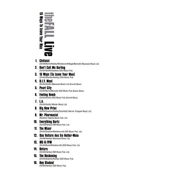 The Fall : 15 Ways To Leave Your Man (CD, Album, Nim)