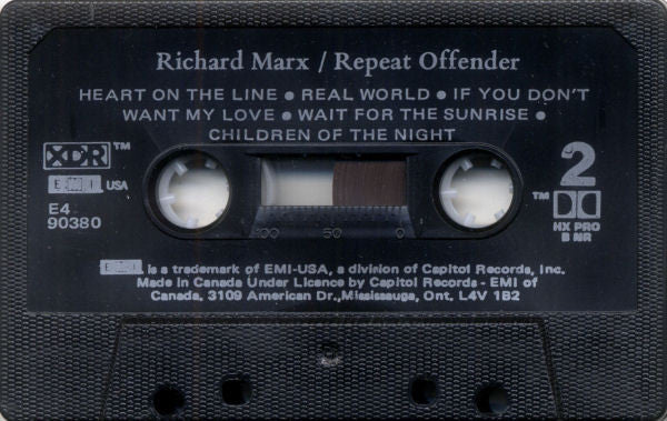 Richard Marx : Repeat Offender (Cass, Album, Dol)
