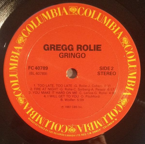 Gregg Rolie : Gringo (LP, Album)