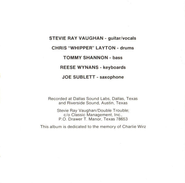 Stevie Ray Vaughan And Double Trouble* : Soul To Soul (CD, Album)