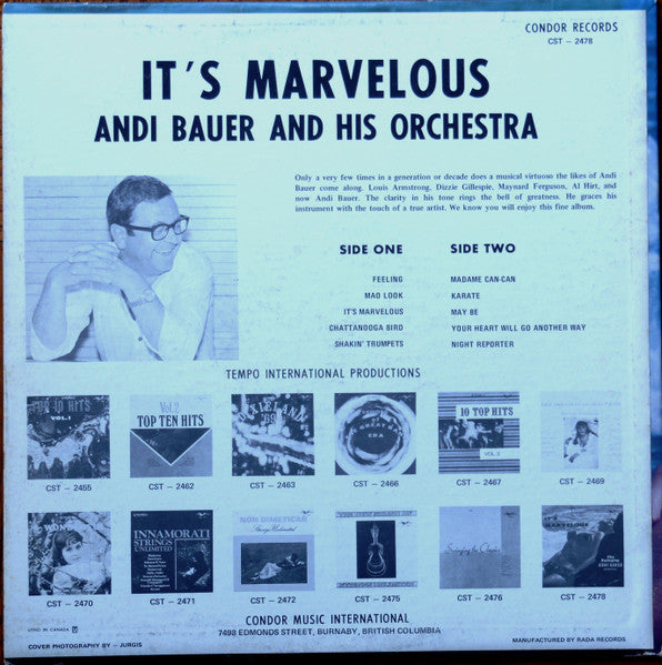 Andi Bauer Orchestra : It's Marvelous (LP)