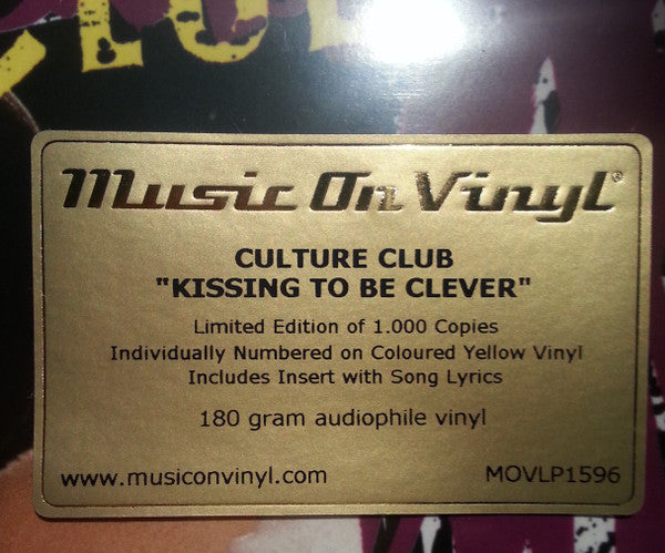 Culture Club : Kissing To Be Clever (LP, Album, Ltd, Num, RE, Yel)