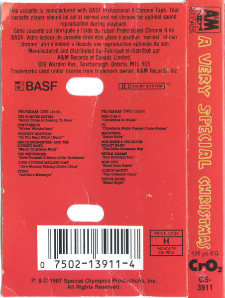 Various : A Very Special Christmas (Cass, Comp, Dol)