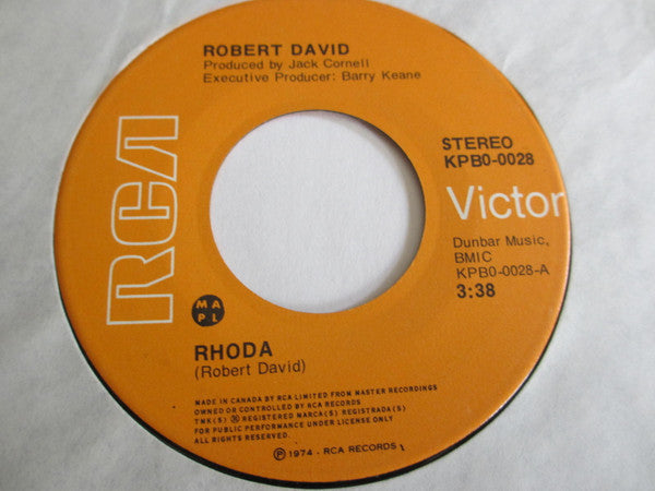 Robert David : Rhoda (7", Single)