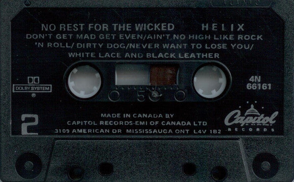 Helix (3) : No Rest For The Wicked (Cass, Album, RE, Dol)