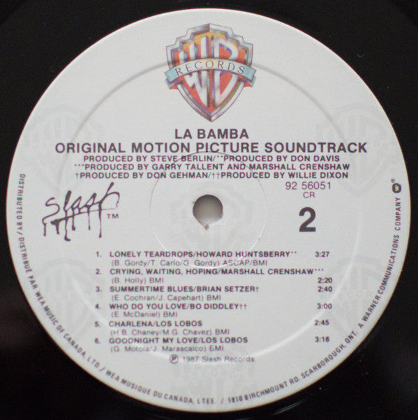 Various : La Bamba (Original Motion Picture Soundtrack) (LP, Comp)